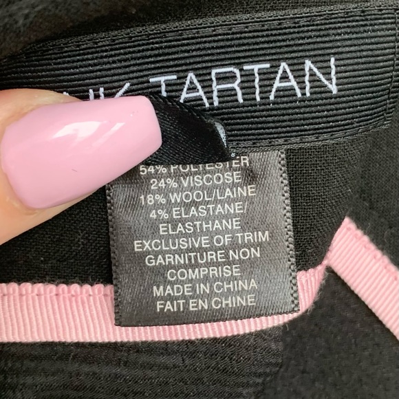 Pink Tartan black pencil skirt - Picture 5 of 6